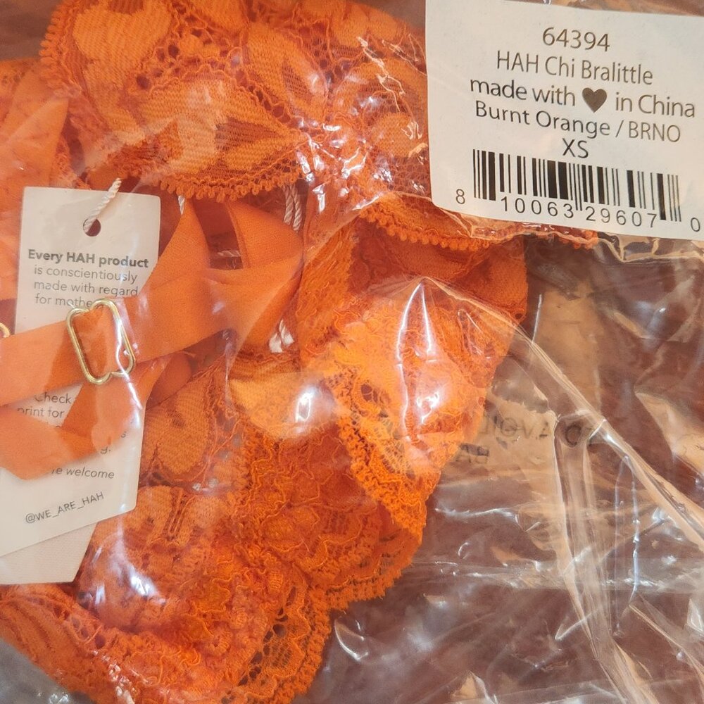 NWT Hah Chi Bralittle in Burnt Orange - by We are HaH- Free people brand - Picture 4 of 5